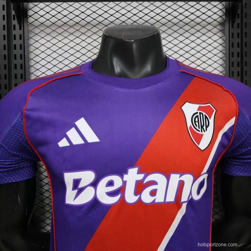 Player Version 26/27 River Plate Third Purple with Red Diagonal Sash Jersey