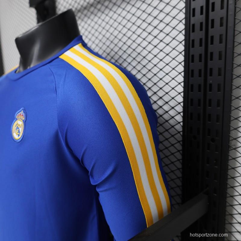 Player Version 2026 Real Madrid Blue Long Sleeve  Adidas Originals Retro Special Edition Jersey