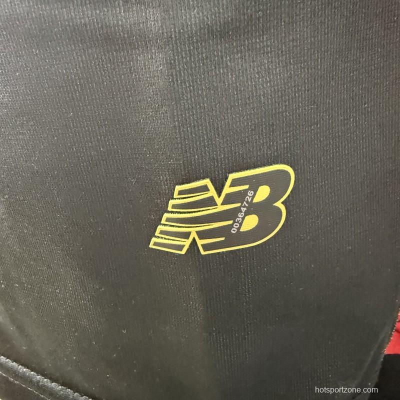 Player Version 25/26 Deportivo Toluca FC Black Goalkeeper Long Sleeve Jersey with Polo Collar