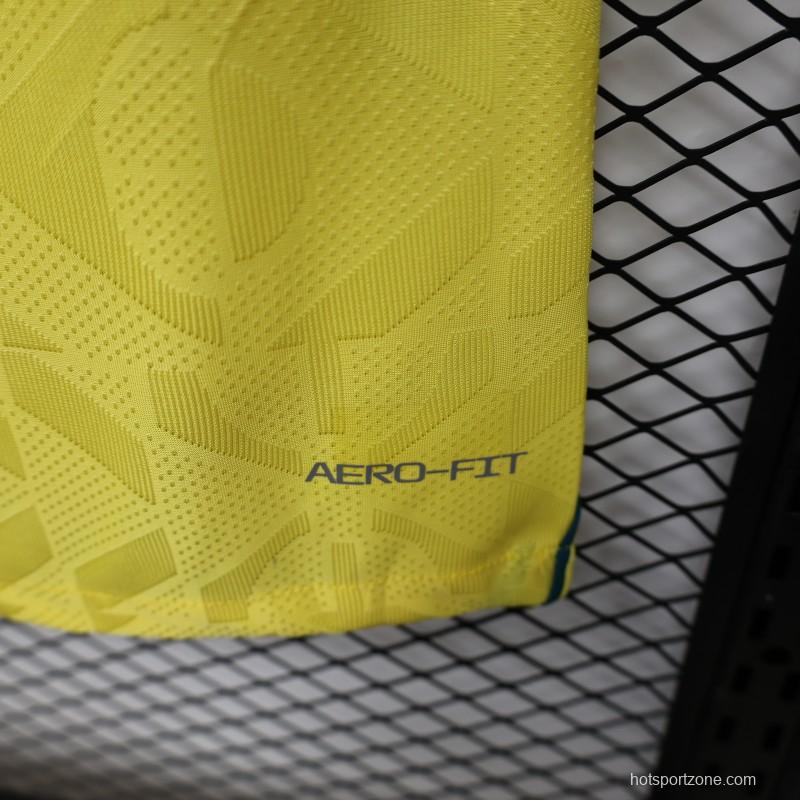 Player Version Women 2026  Brazil Yellow with Green Home Jersey