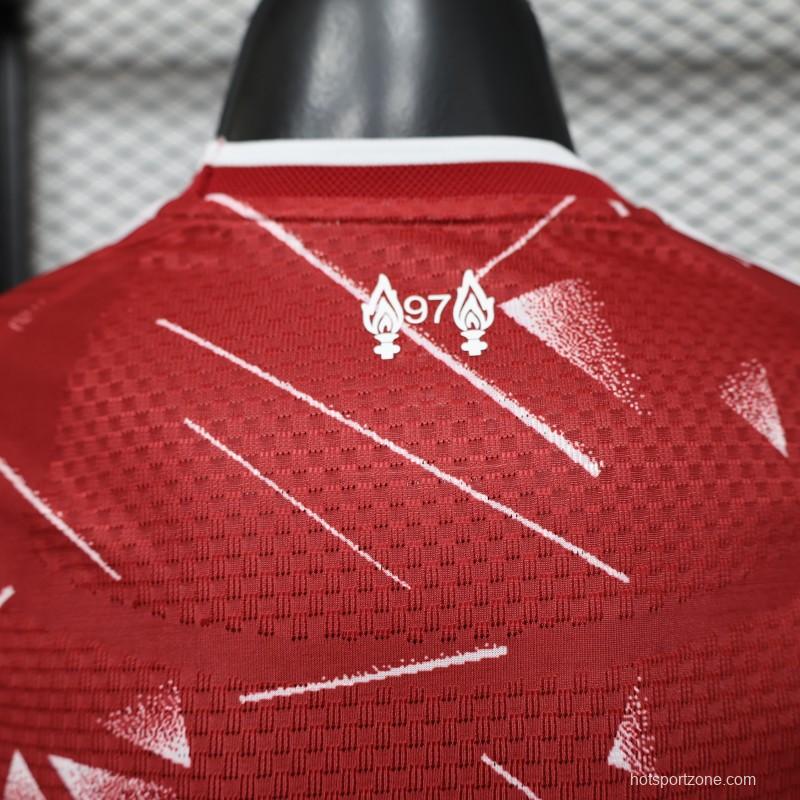 Player Version 26/27 Liverpool Red with Geometric Shatter Pattern Home Special Edition Jersey