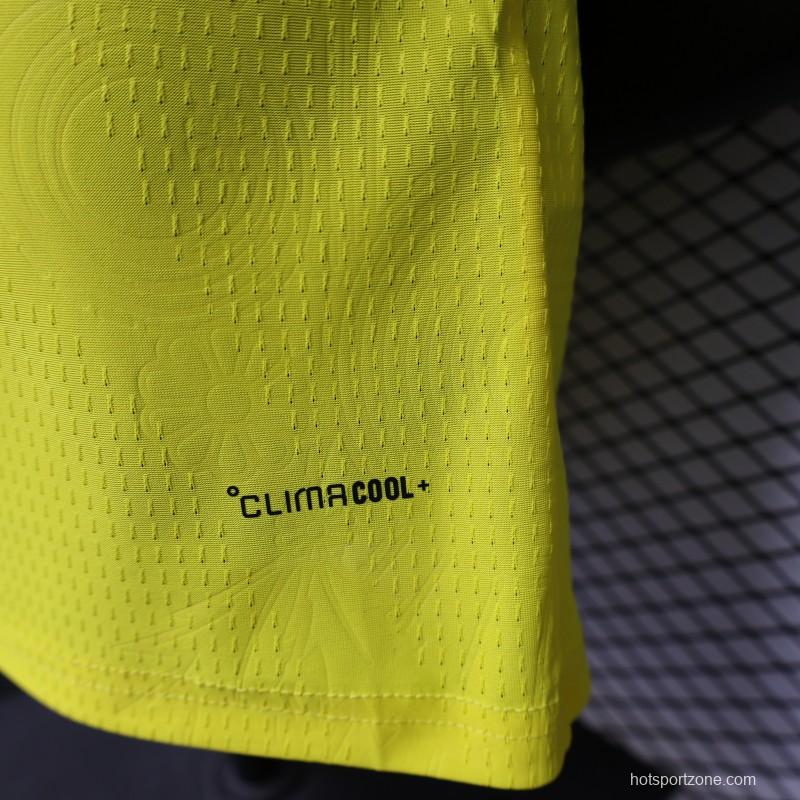 Player Version 2026 Sweden Yellow with Blue Panel Home Jersey