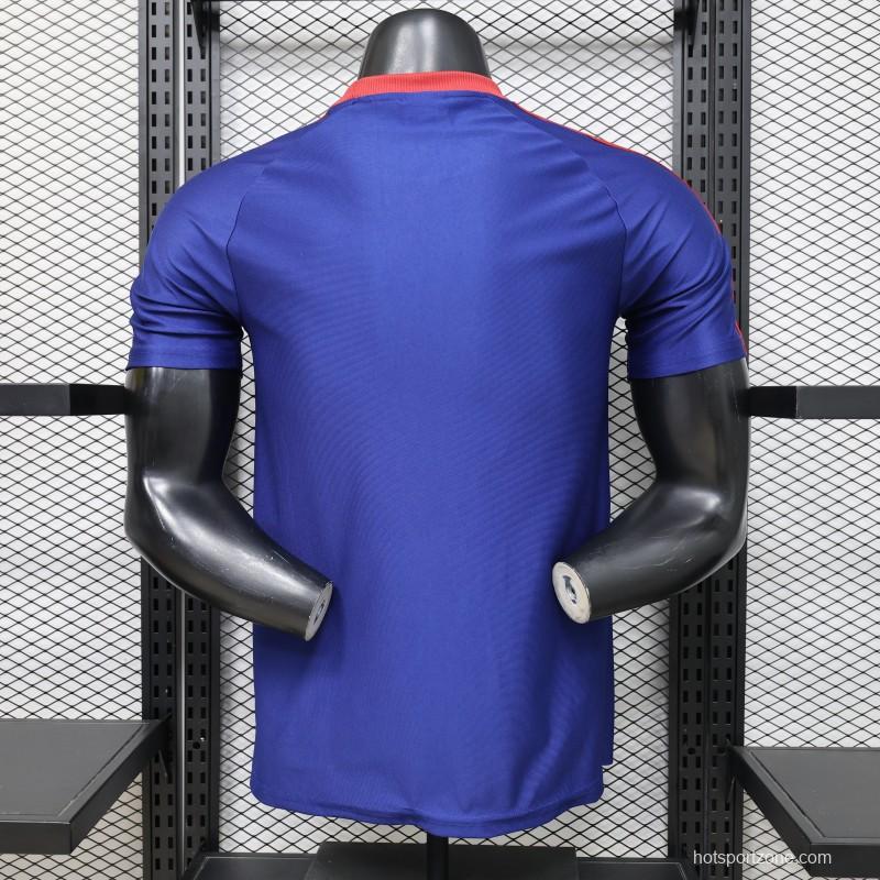 Player Version 26/27 Newcastle United Blue 1990 Vintage Remake  Short Sleeve Away Jersey