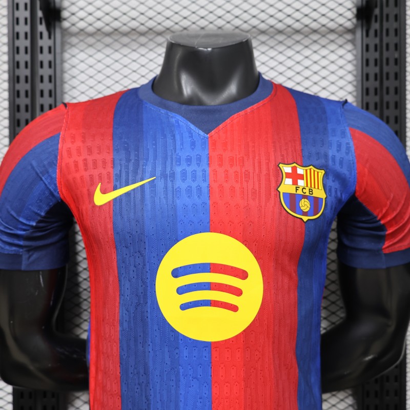 Player Version 25/26 FC Barcelona Blue & Red Vertical Stripes with Spotify Home Jersey