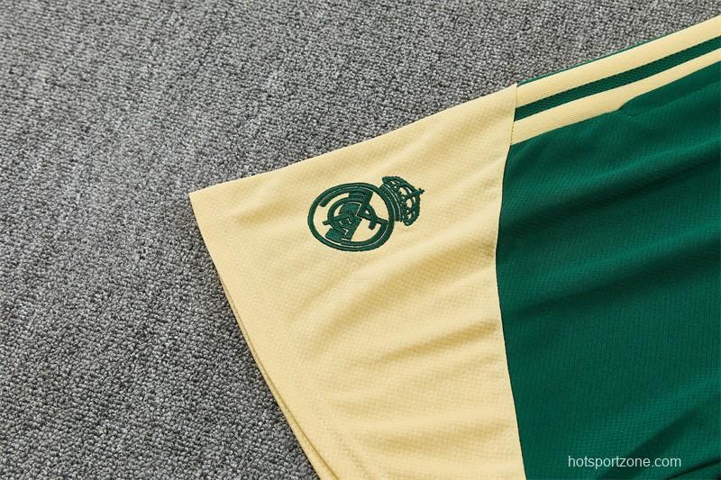 2026 Real Madrid Green & Cream  Short Sleeve+Soccer Shorts