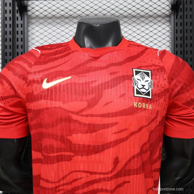 Player Version 2026 South Korea  Red  Home Jersey