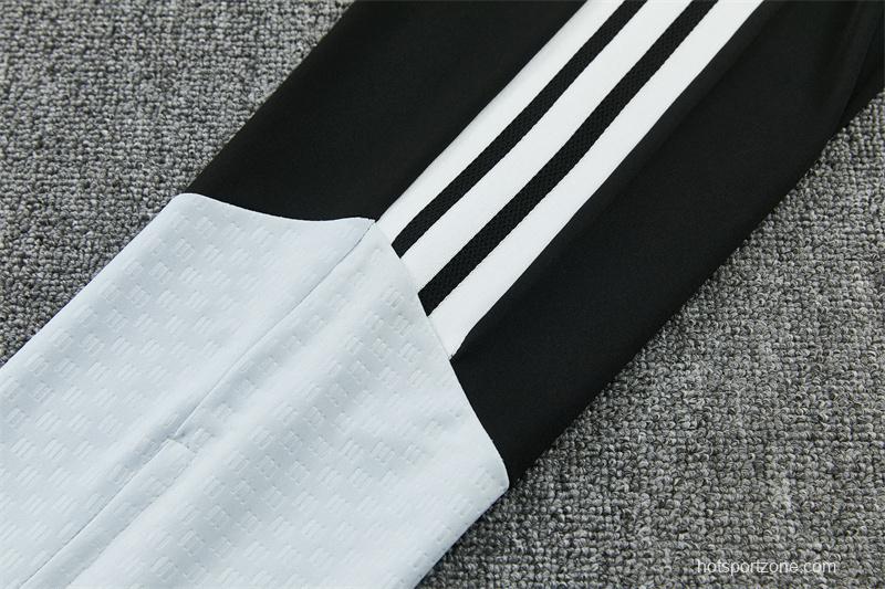 2026 Spain Black & White Half Zipper Jacket Tracksuit + Long Pants