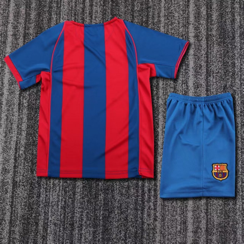 Retro Kids 04/05 FC Barcelona Home Jersey
