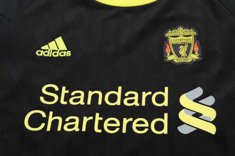 Retro 2010/11 Kids Liverpool Black & Yellow Away Jersey