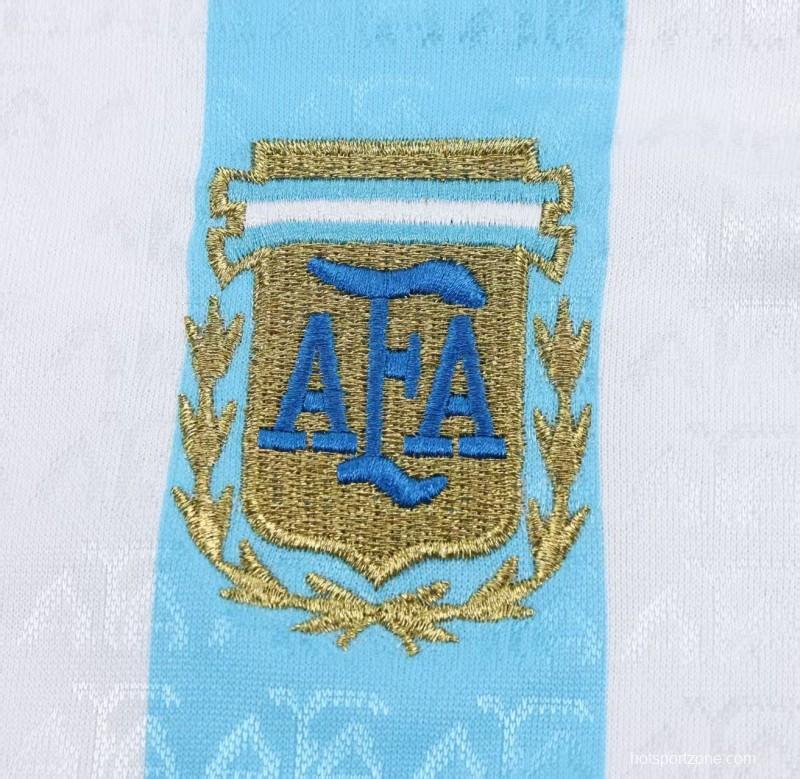 Retro Kids 1994 Argentina Home Jersey