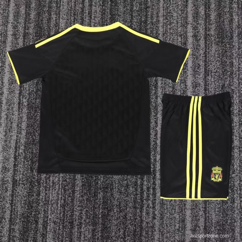 Retro 2010/11 Kids Liverpool Black & Yellow Away Jersey