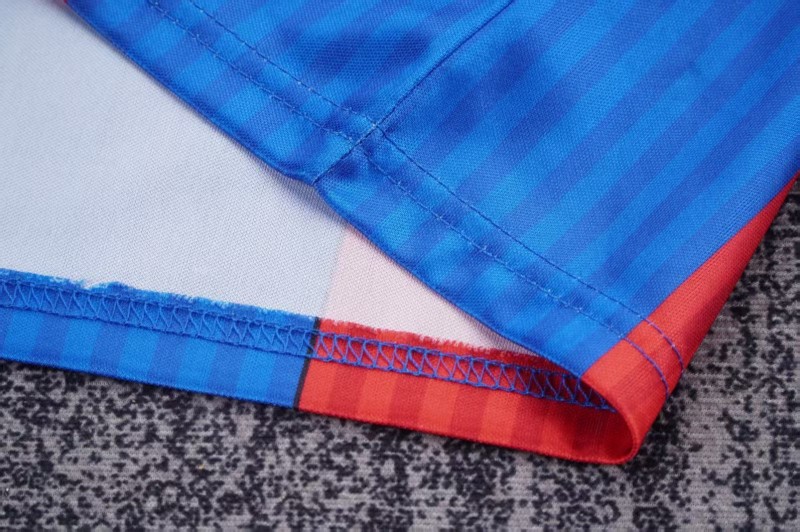 Retro 1989/92 Kids FC Barcelona Blue & Red Stripe Home Jersey