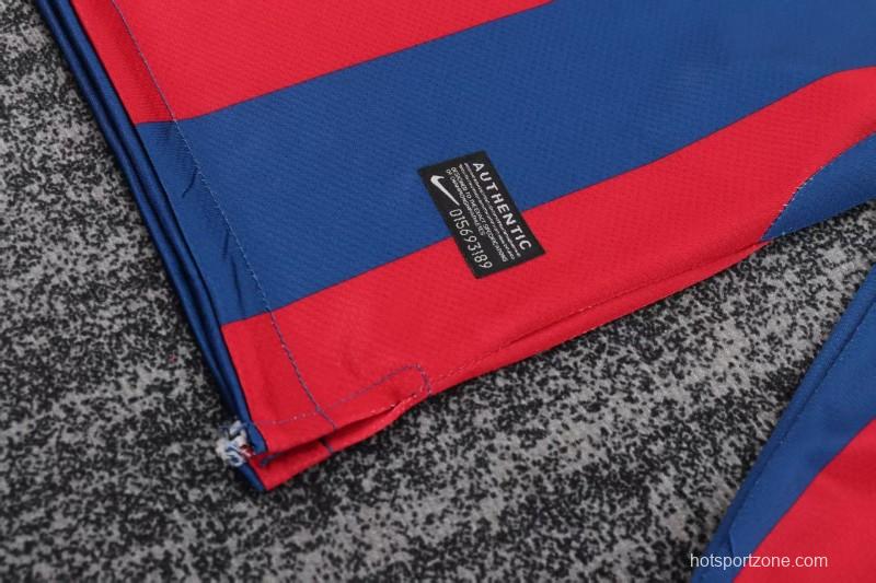 Retro Kids 10/11 Barcelona Red Blue Home Long Sleeve Jersey