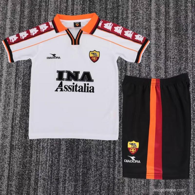 Retro 98/99 Kids Roma Away Jersey