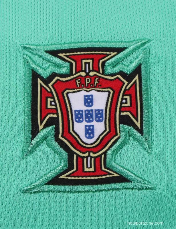 Retro Kids 2016 Portugal Away Green Jersey