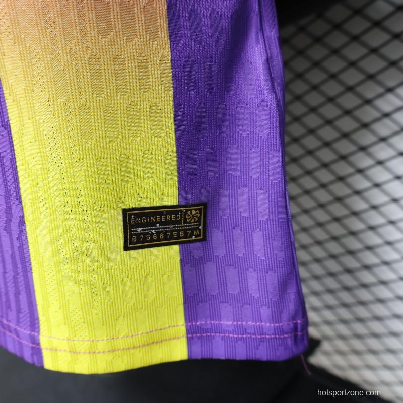 Player Version 26/27 FC Barcelona Third Purple Pink Yellow Stripe  Jersey