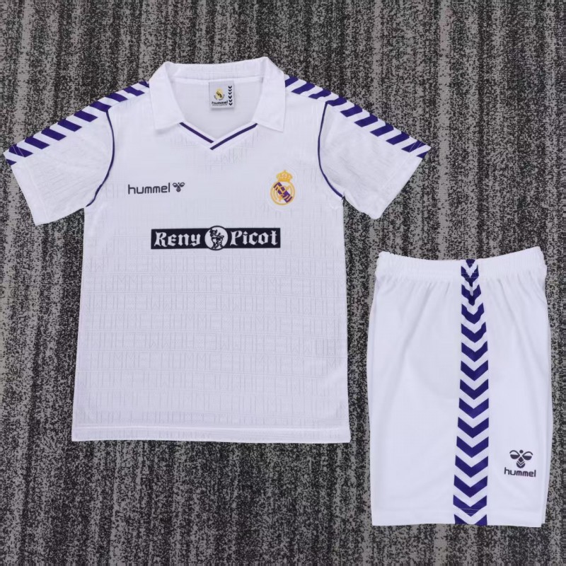 Retro Kids 88/90 Real Madrid Home Jersey