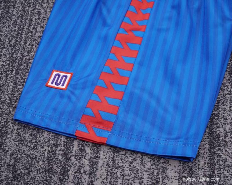 Retro 1989/92 Kids FC Barcelona Blue & Red Stripe Home Jersey