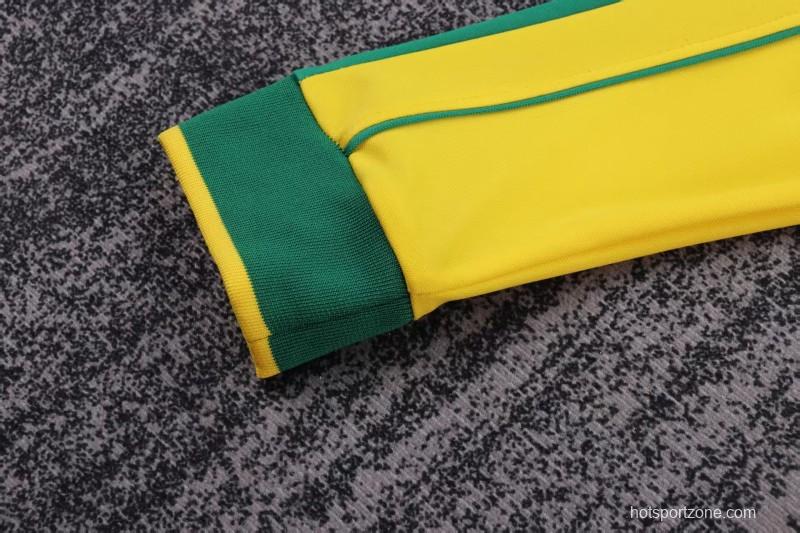 Retro 1998 Brazil Home Long Sleeve Jersey