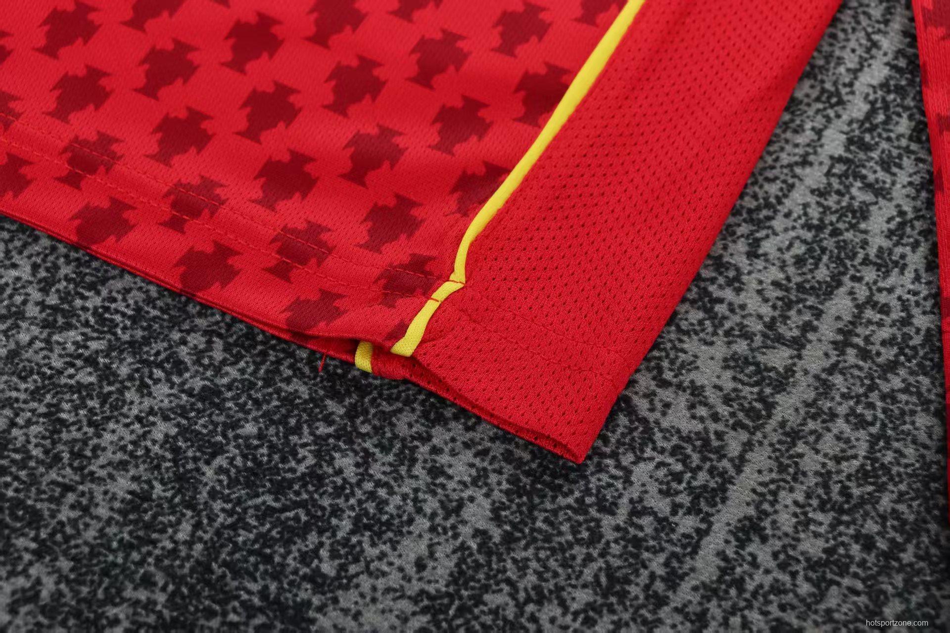 Retro 2004 Kids Portugal Home Long Sleeve Jersey