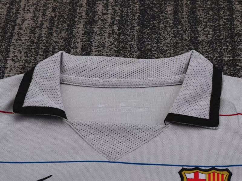 Retro Kids 03/04 FC Barcelona Away Grey Jersey