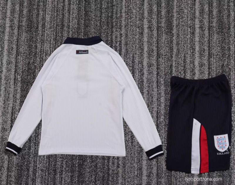 Retro 1998 England Home Long Sleeve Jersey