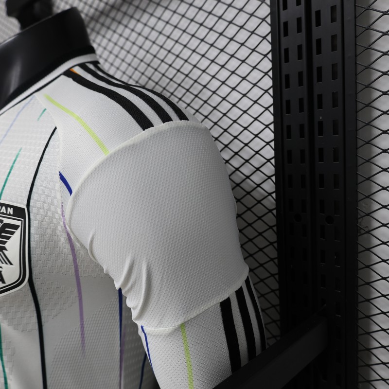 Player Version 2026 Japan Special Edition White with Rainbow  Pinstripe Long Sleeve Jersey