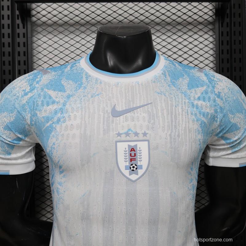 Player Version 2026 Uruguay Away Special Edition White  Jersey
