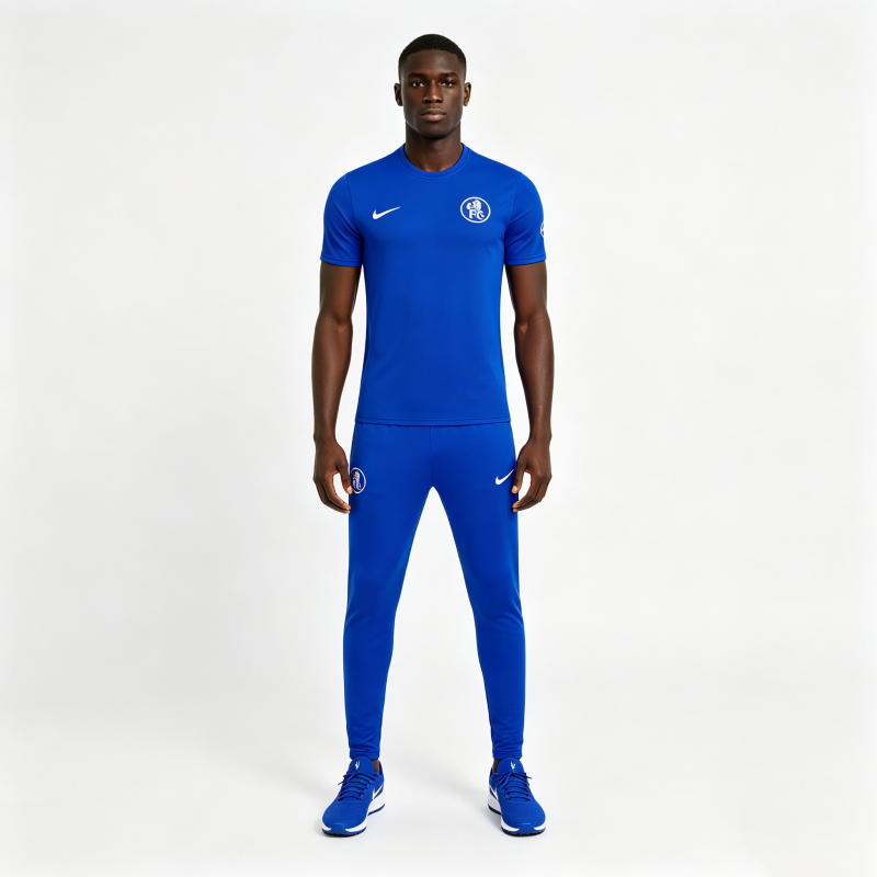 6/27 Chelsea Blue Short Sleeve Training Tee + Long Pants (Home)
