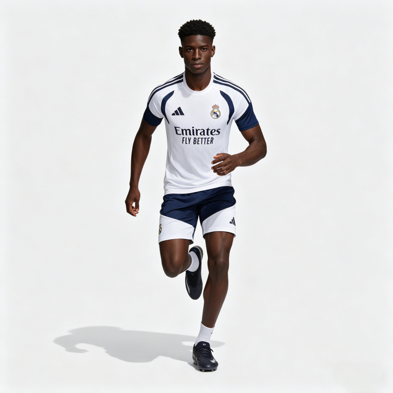 26/27 Real Madrid  White Short Sleeve+Soccer Shorts