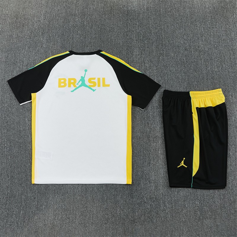 26/27 Brazil Away White Short Sleeve + Soccer Shorts