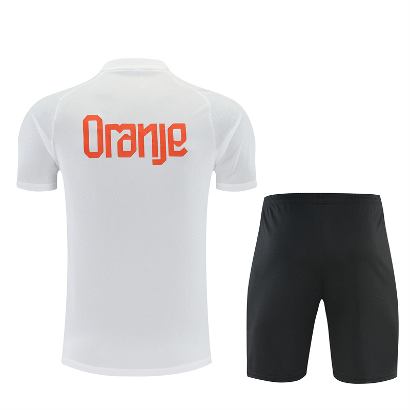 26/27  Netherlands Home White Short Sleeve + Soccer Shorts