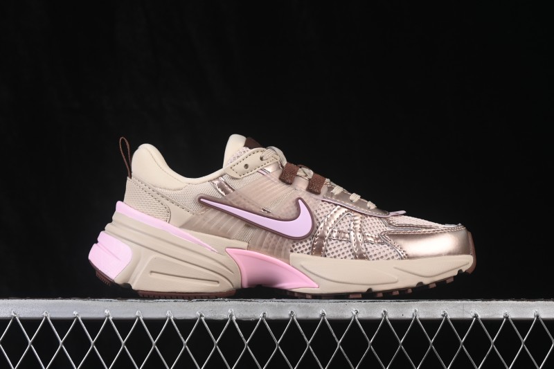 Nike V2K Run Retro Low-Top Running Shoes with Cushlon Cushioning - FD0736-115