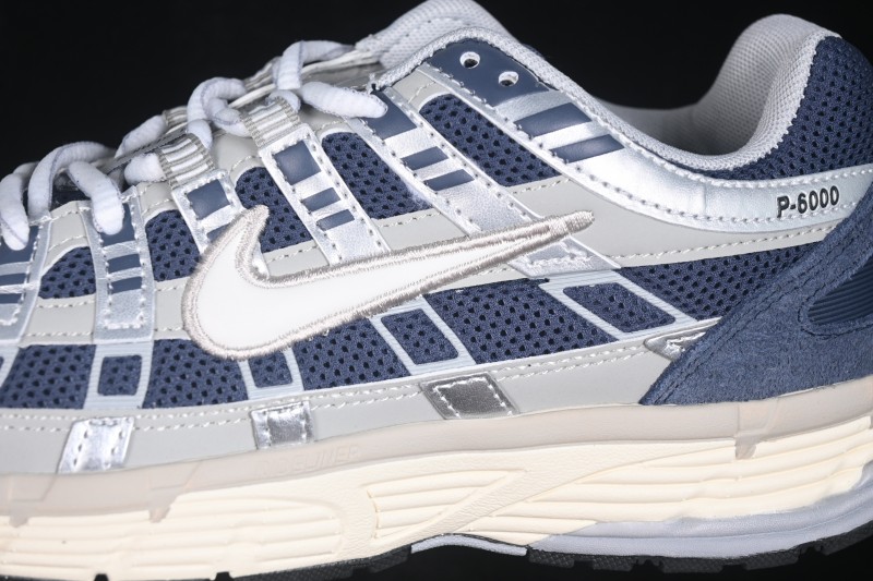 Nike P-6000 SE Retro Running Sneakers with Layered Design and Lightweight Comfort - IU7549-400