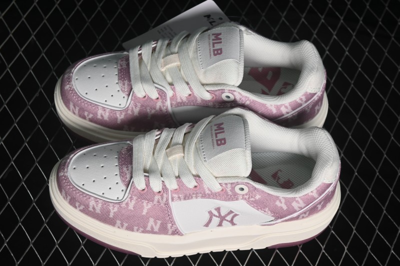 New York MLB Bigball Chunky Liner Denim Monogram High-Top Casual Sneakers - 3ASXM016N50PKS