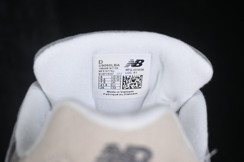 New Balance Retro Casual Running Sneakers with Suede and Mesh Upper and ABZORB Cushioning - U9060LBA