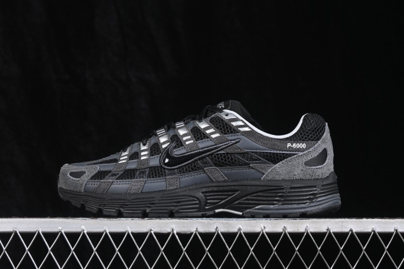 Nike P-6000 SE Retro Running Shoes with Layered Design and Lightweight Comfort - HF0015-002