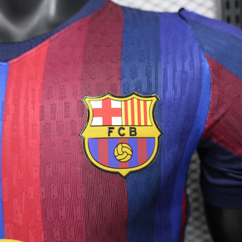 Player Version 26/27 FC Barcelona Deep Blue & Red Stripe  Home Jersey