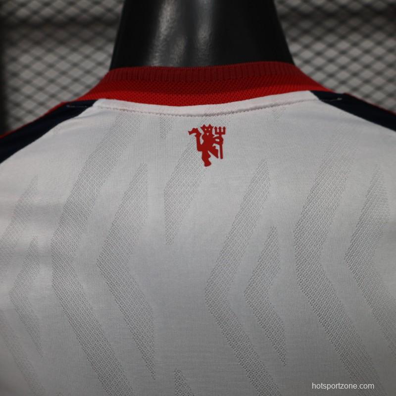 Player Version 26/27 Manchester United Navy & White V-Panel Away Jersey
