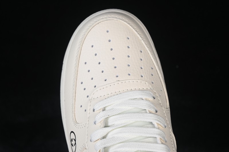 Nike Air Force 1 '07 Low Classic Basketball Sneakers with Cream and Black Color Blocking - LD1999-018