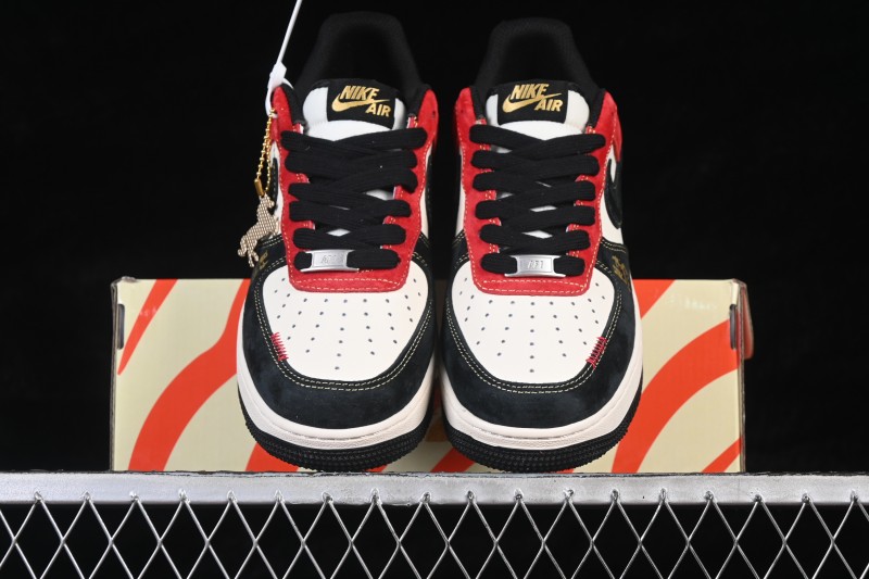Nike Air Force 1'07 Low Year of the Horse Limited Edition Black Red Colorway Low-Top Casual Skateboarding Shoes - QW5288-131