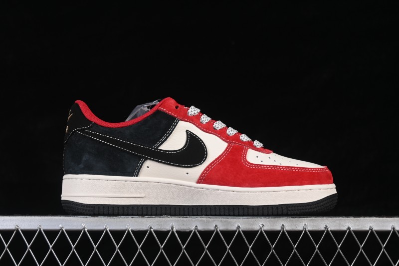 Nike Air Force 1 '07 Low Red and Black Auspicious Blessing Casual Skateboarding Shoes - FC1688-264