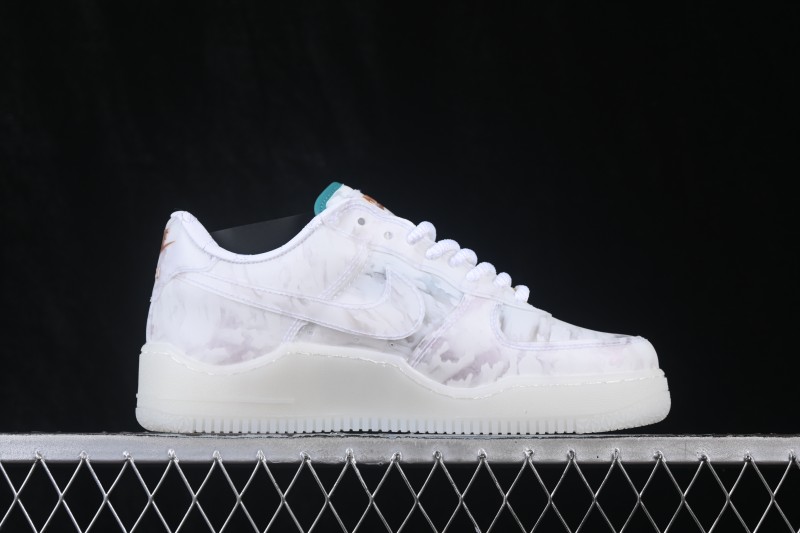 Nike Air Force 1 Low Beijing LeBron James Limited Edition Casual Sneakers with Jade Camouflage Print - IQ5373-100