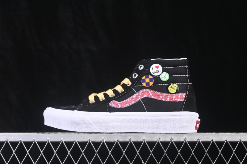 Vans Sk8-Hi Mid-Top Casual Skateboarding Shoes with Classic Sidestripe Design - VN000EGY618
