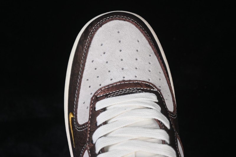 Nike Air Force 1 '07 Low Chinese New Year Lucky Edition White Brown Casual Sneakers - KD1688-005