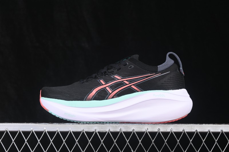 Asics Gel-Nimbus 27 Retro Breathable Cushioned Running Shoes for Men - 1011B958-001