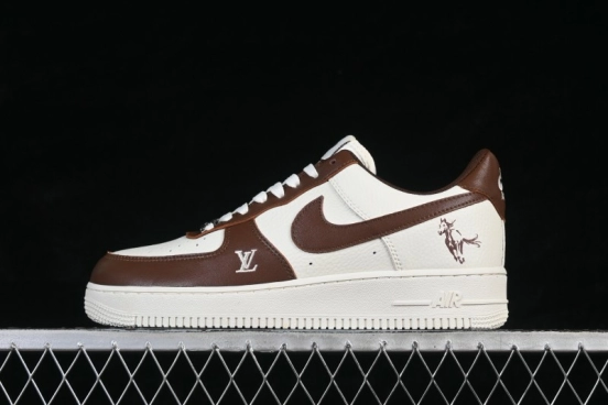 Nike Air Force 1 '07 Low Chinese New Year Year of the Horse Edition Brown Cream White Low-Top Casual Sneakers - XY9025-008