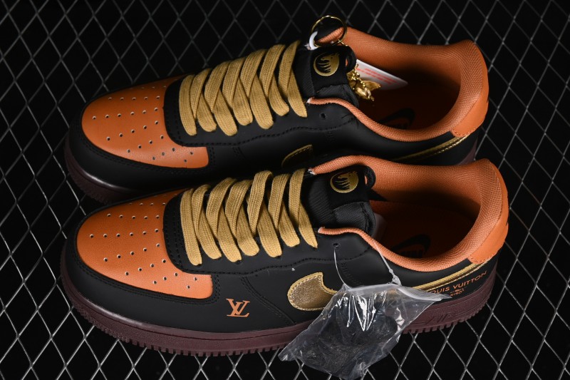 Nike Air Force 1 '07 Low Year of the Horse Limited Edition Black and Gold Casual Sneakers - FV3694-101