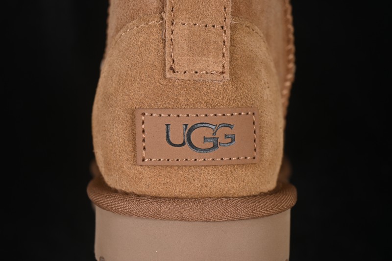UGG Classic Ultra Mini Sheepskin Wool Ankle Boots with Water-Resistant Coating - 1116109