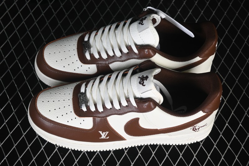 Nike Air Force 1 '07 Low Chinese New Year Year of the Horse Edition Brown Cream White Low-Top Casual Sneakers - XY9025-008